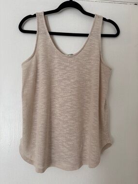 Zenana Scoop Neck Tank Top in Neutral Beige